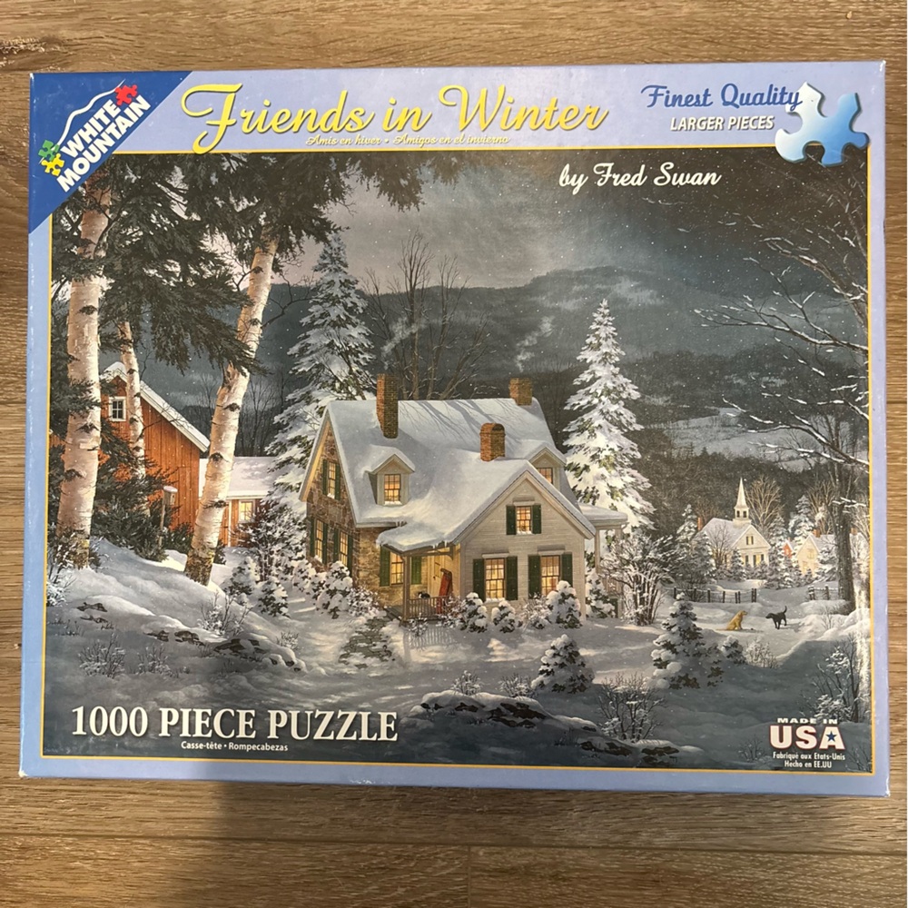 White Mountain Friends in Winter 1000 Piece Puzzle